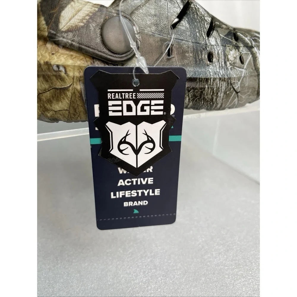 Rugged Shark Camo Real Tree Edge Eva Clogs Lightweight Slip on Boys Size 8 NEW